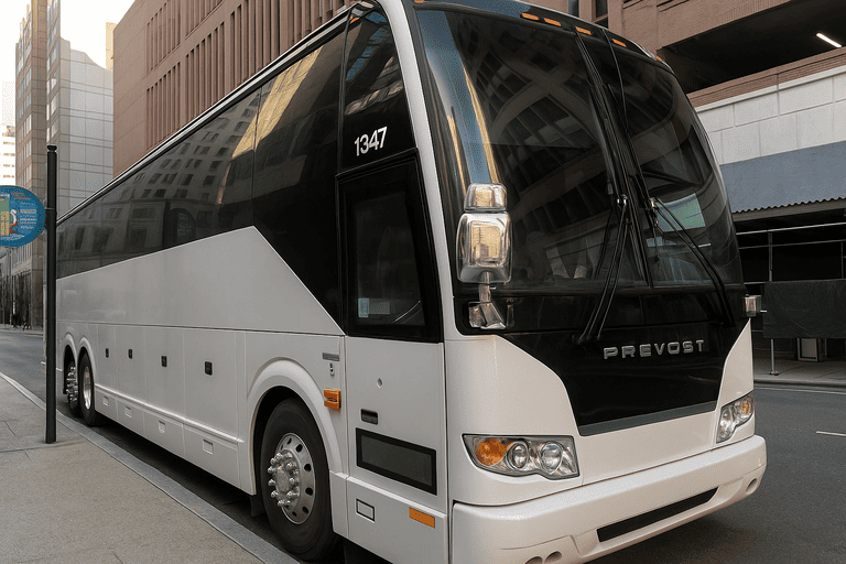 a Charter Bus Rental Montgomery coach bus