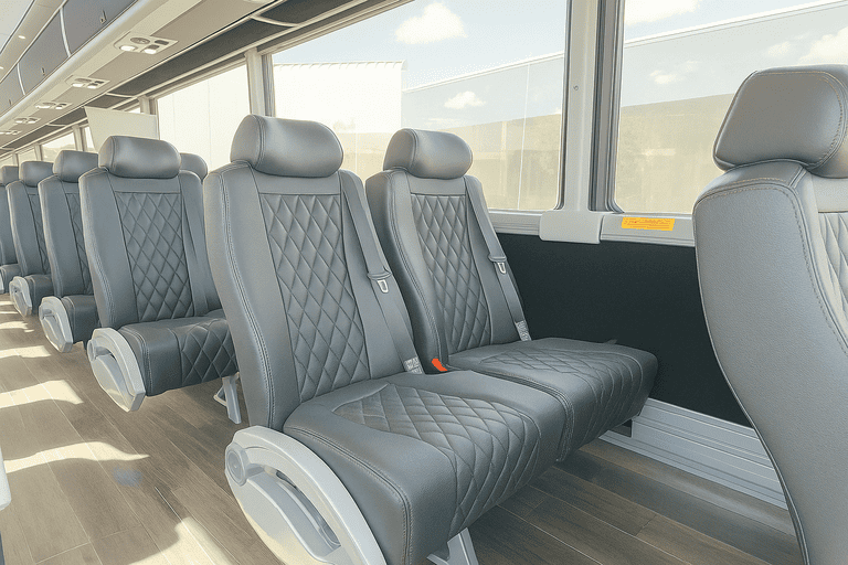 interior of Charter Bus Rental Montgomery charter bus